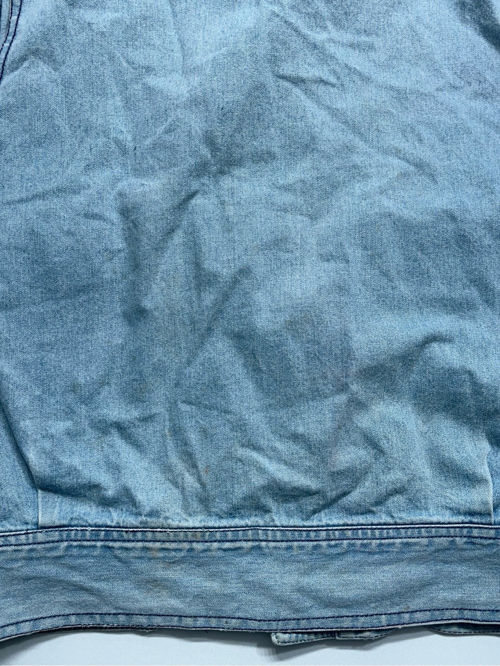 Vtg Saint Laurent YSL SPORT Denim Vest Mens Size Small Faded Blue Distressed - Picture 11 of 16